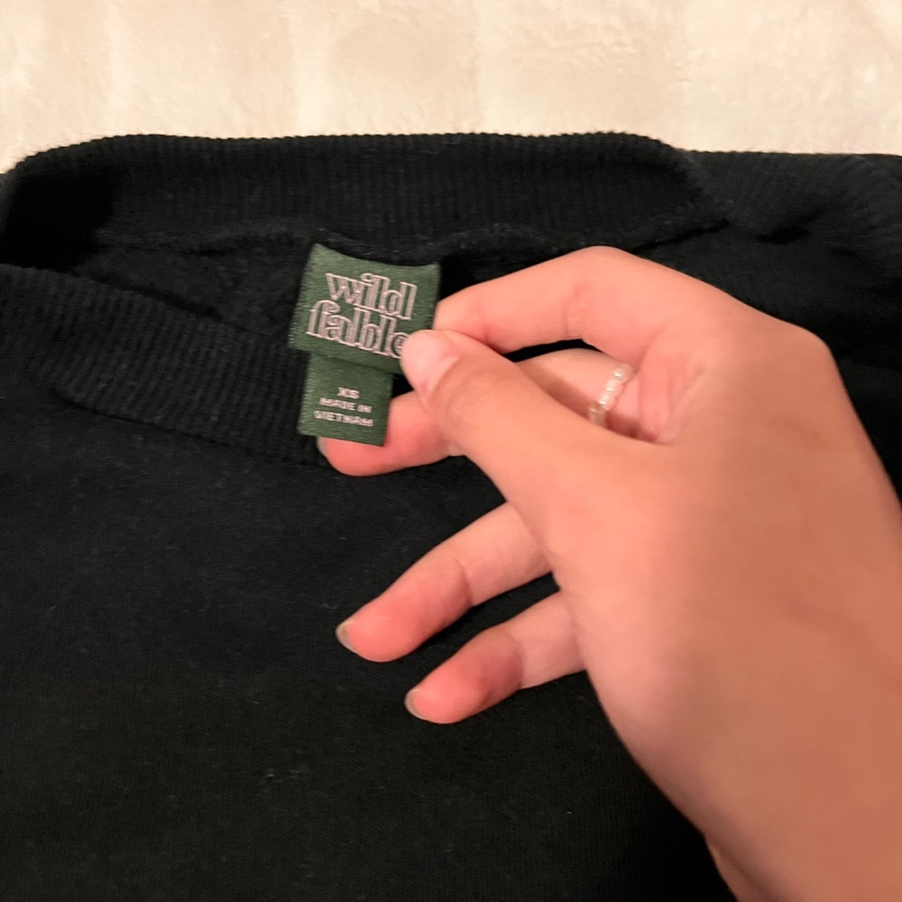 target black cropped hoodie xs